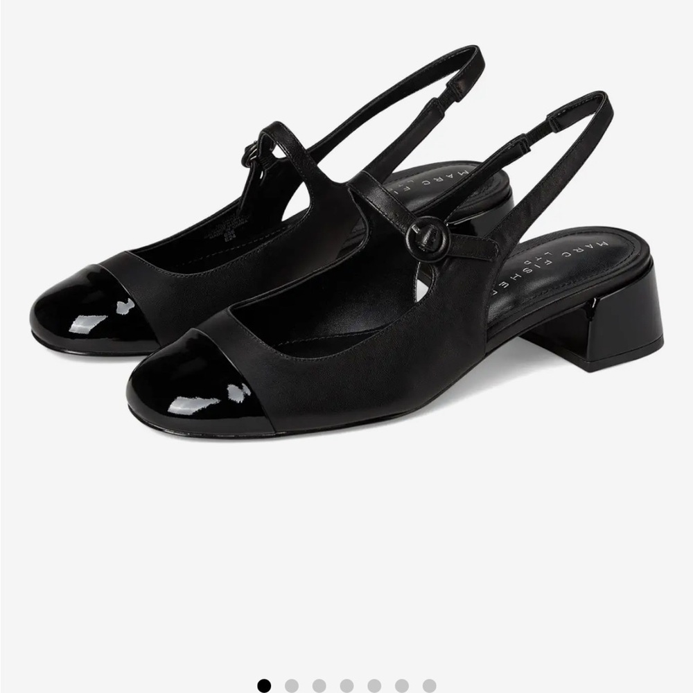 Marc Fisher Martie Leather Slingback Heels
